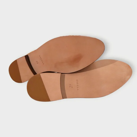 Nisolo Women's 8.5 Brown Ama Woven Mule Brandy Leather Flat Mules Slip On Shoes - Picture 7 of 11